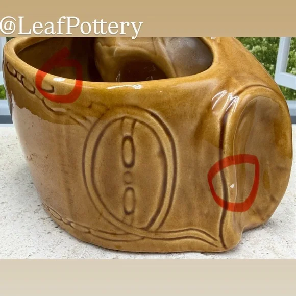 Vintage Ceramic Baseball Glove Planter, Sports Themed Succulent Pot, Coach Gift - Picture 10 of 12